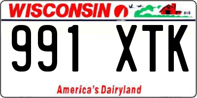 WI license plate 991XTK