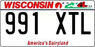 WI license plate 991XTL