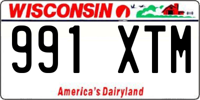 WI license plate 991XTM