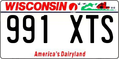 WI license plate 991XTS