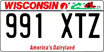 WI license plate 991XTZ