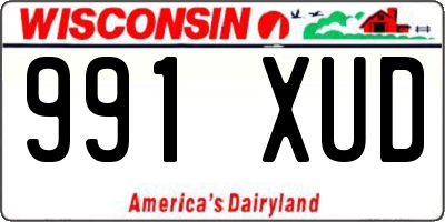 WI license plate 991XUD