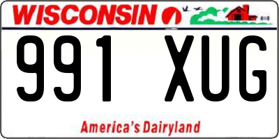 WI license plate 991XUG