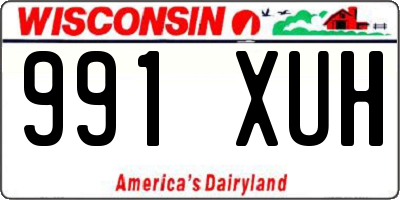 WI license plate 991XUH