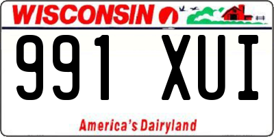 WI license plate 991XUI
