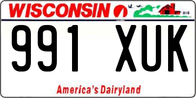 WI license plate 991XUK