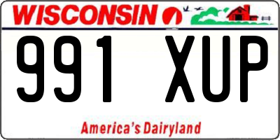 WI license plate 991XUP