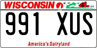 WI license plate 991XUS