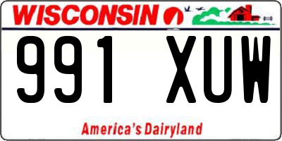 WI license plate 991XUW