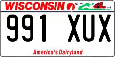 WI license plate 991XUX