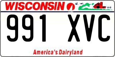 WI license plate 991XVC
