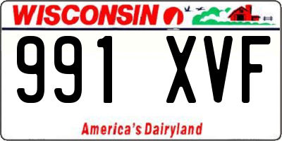 WI license plate 991XVF