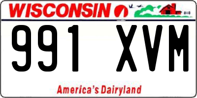 WI license plate 991XVM
