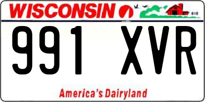 WI license plate 991XVR