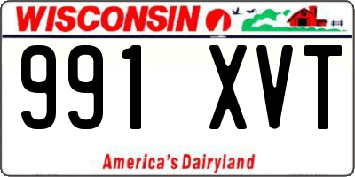 WI license plate 991XVT