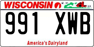 WI license plate 991XWB
