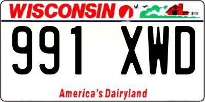 WI license plate 991XWD