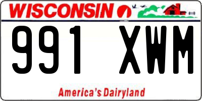 WI license plate 991XWM