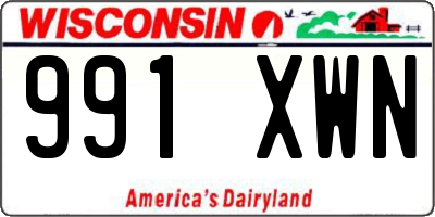 WI license plate 991XWN