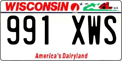 WI license plate 991XWS