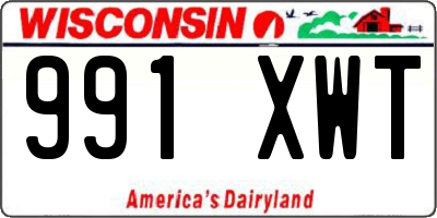 WI license plate 991XWT