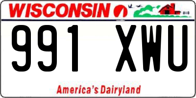 WI license plate 991XWU