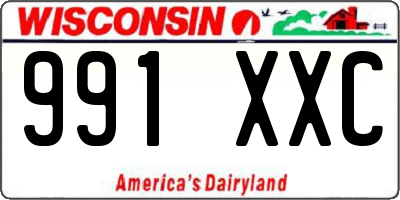 WI license plate 991XXC