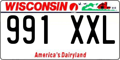 WI license plate 991XXL
