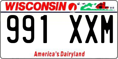 WI license plate 991XXM