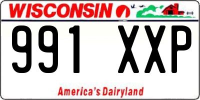 WI license plate 991XXP