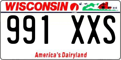 WI license plate 991XXS