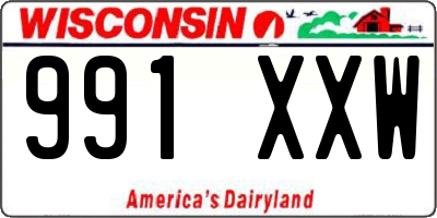 WI license plate 991XXW
