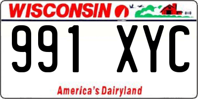 WI license plate 991XYC
