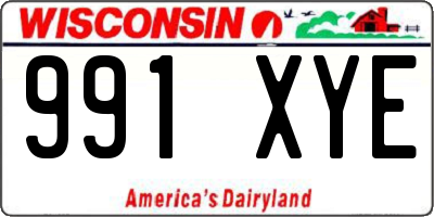 WI license plate 991XYE