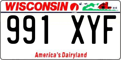 WI license plate 991XYF