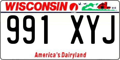 WI license plate 991XYJ