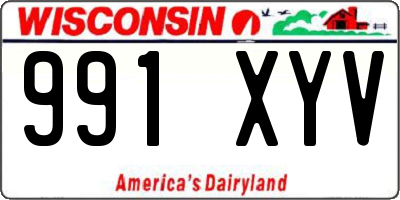 WI license plate 991XYV