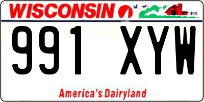 WI license plate 991XYW