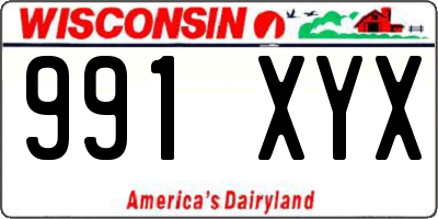 WI license plate 991XYX