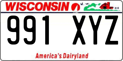 WI license plate 991XYZ