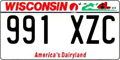 WI license plate 991XZC