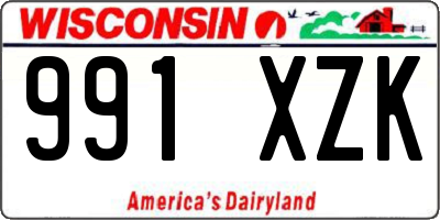 WI license plate 991XZK