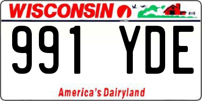 WI license plate 991YDE