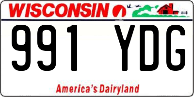 WI license plate 991YDG