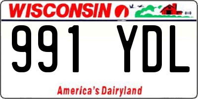 WI license plate 991YDL