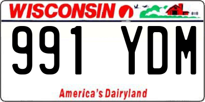 WI license plate 991YDM