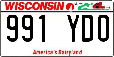 WI license plate 991YDO