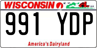 WI license plate 991YDP