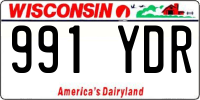 WI license plate 991YDR