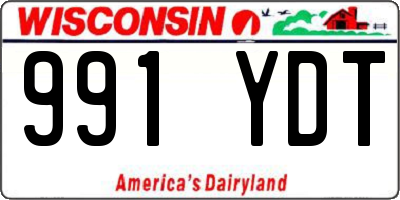 WI license plate 991YDT